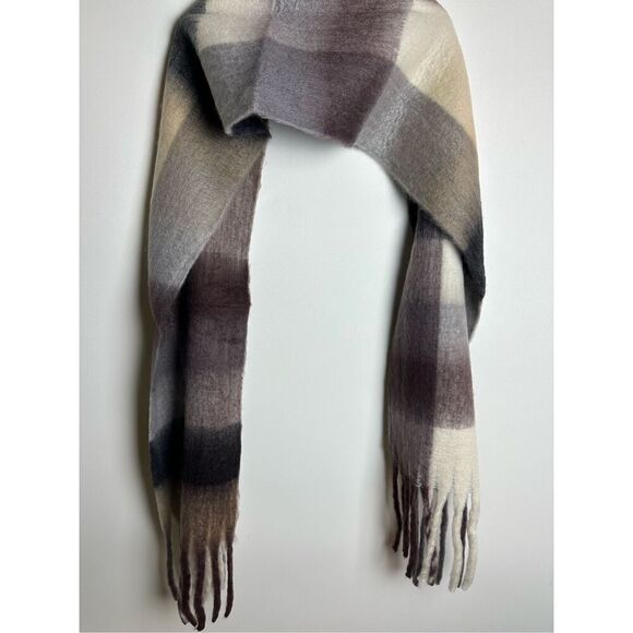 Chunky Plaid oversized scarf - Picture 3 of 7